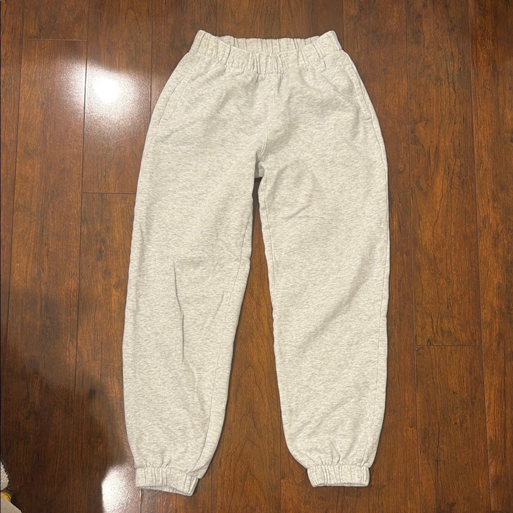 Grey cuffed Hollister sweatpants